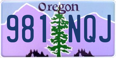 OR license plate 981NQJ