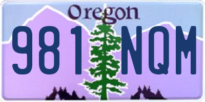 OR license plate 981NQM