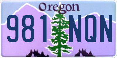 OR license plate 981NQN