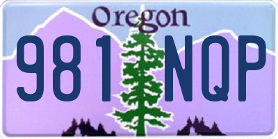 OR license plate 981NQP