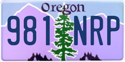OR license plate 981NRP