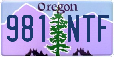 OR license plate 981NTF