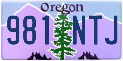 OR license plate 981NTJ