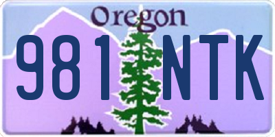 OR license plate 981NTK