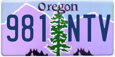 OR license plate 981NTV