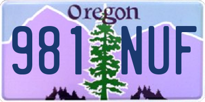 OR license plate 981NUF