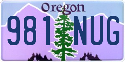 OR license plate 981NUG