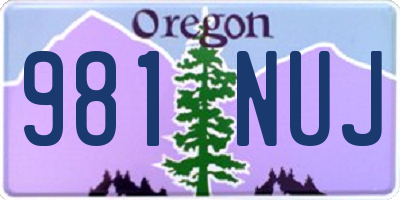 OR license plate 981NUJ