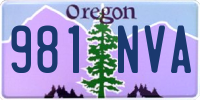 OR license plate 981NVA