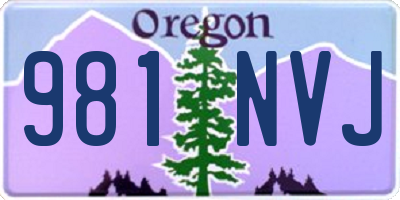 OR license plate 981NVJ