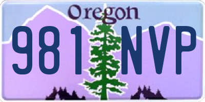 OR license plate 981NVP