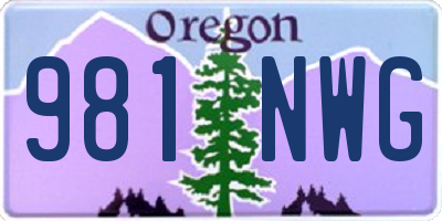 OR license plate 981NWG