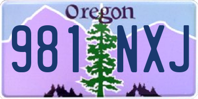 OR license plate 981NXJ