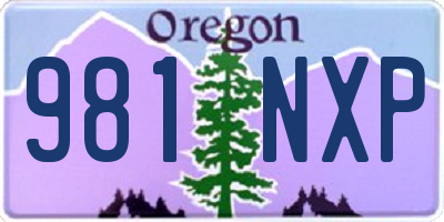 OR license plate 981NXP