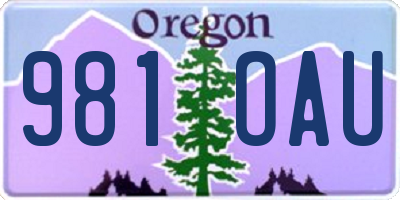 OR license plate 981OAU