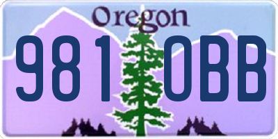 OR license plate 981OBB