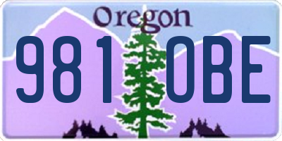 OR license plate 981OBE