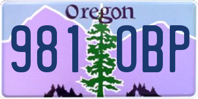 OR license plate 981OBP