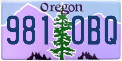 OR license plate 981OBQ