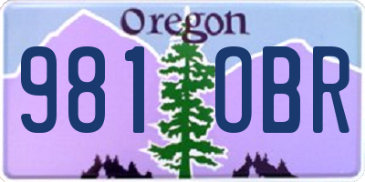 OR license plate 981OBR