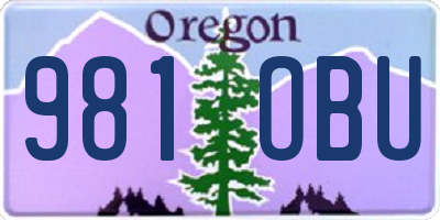OR license plate 981OBU