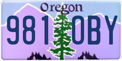 OR license plate 981OBY