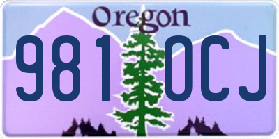 OR license plate 981OCJ