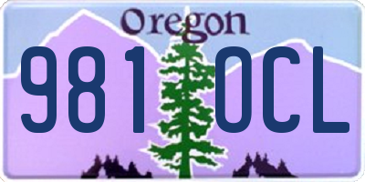 OR license plate 981OCL
