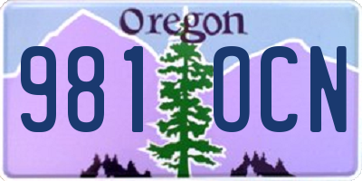 OR license plate 981OCN