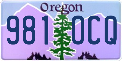 OR license plate 981OCQ