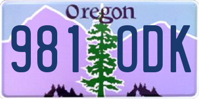OR license plate 981ODK