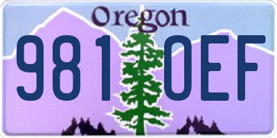 OR license plate 981OEF