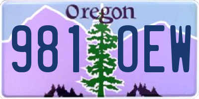 OR license plate 981OEW