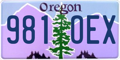 OR license plate 981OEX