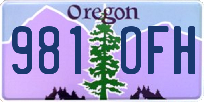 OR license plate 981OFH