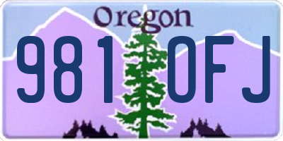 OR license plate 981OFJ