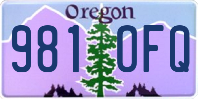 OR license plate 981OFQ