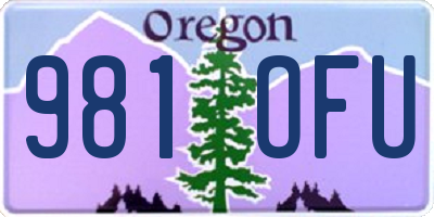 OR license plate 981OFU