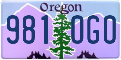 OR license plate 981OGO