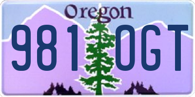OR license plate 981OGT