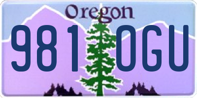 OR license plate 981OGU