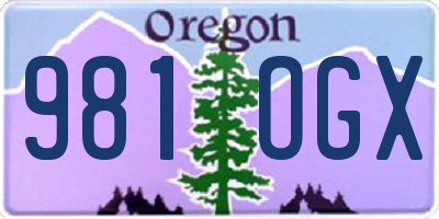 OR license plate 981OGX