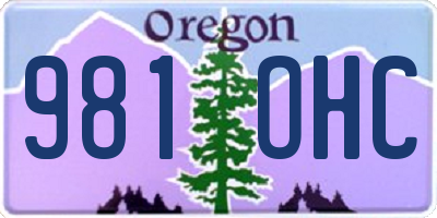 OR license plate 981OHC