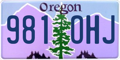 OR license plate 981OHJ