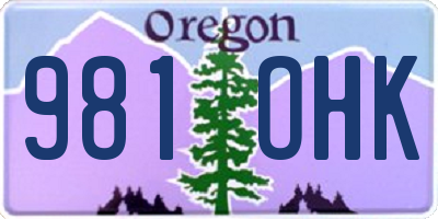 OR license plate 981OHK