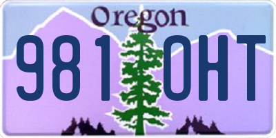 OR license plate 981OHT