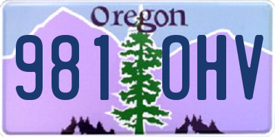OR license plate 981OHV