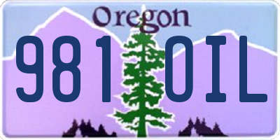 OR license plate 981OIL