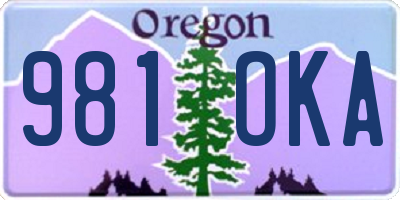 OR license plate 981OKA