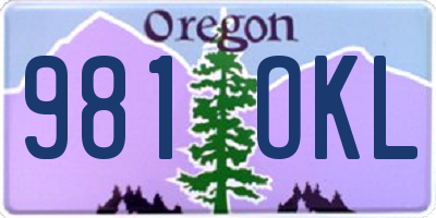 OR license plate 981OKL